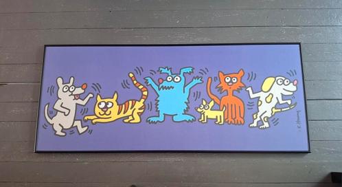 Keith Haring, dancing cats and dogs, Antiek en Kunst, Kunst | Litho's en Zeefdrukken, Ophalen