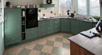 Complete groene hoekkeuken inclusief apparatuur, Huis en Inrichting, Ophalen, Gebruikt, Overige materialen, Hoekkeuken
