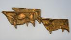 Bronzen wandsculptuur met koeien  Brutalistisch ontwerp, Antiek en Kunst, Antiek | Koper en Brons, Ophalen of Verzenden, Brons