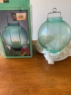"Lantaarn" Lichtgroene Glazen Bol op Voet Nieuw in Doos, Ophalen of Verzenden, Nieuw, Overige materialen, Minder dan 25 cm