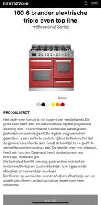 Bertazzoni gasfornuis 100cm Ferrari Rood, Witgoed en Apparatuur, Verzenden, 60 cm of meer, Nieuw, Energieklasse A of zuiniger