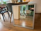 Vierkante spiegel, aluminium kleurige lijst, vlgs mij Ikea, Huis en Inrichting, Woonaccessoires | Spiegels, Ophalen, Minder dan 50 cm
