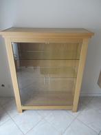 Vitrinekast met strakke kap blank eiken, Huis en Inrichting, Kasten | Vitrinekasten, Ophalen, Eikenhout, 50 tot 100 cm, 150 tot 200 cm