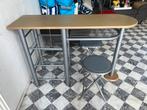 Bartafel met 2 krukken - Zo goed als nieuw, Huis en Inrichting, Tafels | Statafels, Ophalen of Verzenden, In hoogte verstelbaar