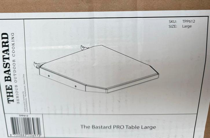 The Bastard PRO Table Large Zijtafels 2x - Nieuw in Doos, Tuin en Terras, Barbecue-accessoires, Nieuw, Ophalen of Verzenden