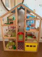 Poppenhuis met veel meubeltjes en poppetjes, Kinderen en Baby's, Speelgoed | Poppenhuizen, Poppenhuis, Gebruikt, Ophalen