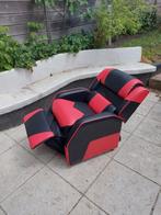 Lederen kinder fauteuil uitklapbaar, Ophalen, Gebruikt, Minder dan 75 cm, 50 tot 75 cm