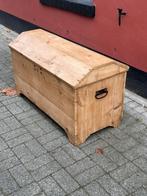 Antieke brocante Zeeuwse grenen kist, Ophalen, Gebruikt, 100 tot 150 cm, 50 tot 75 cm