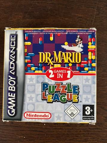 DR x Mario 2 games in 1 Puzzle League Drxmario game gameboy beschikbaar voor biedingen