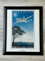 Vintage KLM poster inclusief lijst, Verzamelen, Luchtvaart en Vliegtuigspotten, Gebruikt, Ophalen of Verzenden, Kaart, Foto of Prent
