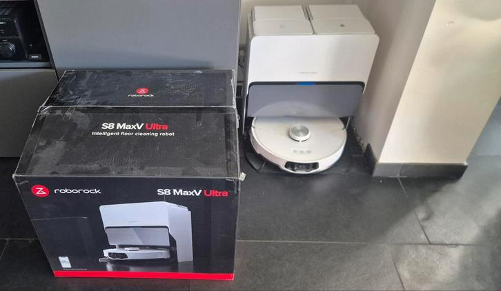 Roborock S8 MaxV Ultra Robotstofzuiger, Witgoed en Apparatuur, Stofzuigers, Zo goed als nieuw, Robotstofzuiger, Minder dan 1200 watt