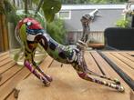 Mooie kunstzinnige windhond beelden (greyhound / whippet), Antiek en Kunst, Kunst | Beelden en Houtsnijwerken, Ophalen of Verzenden