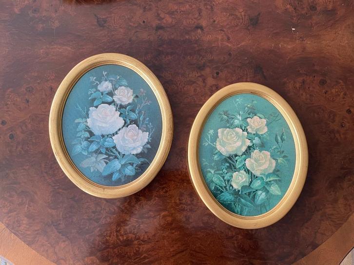 Set van 2 gelimiteerde schilderijen - Eduard Kurti- Rozen, Huis en Inrichting, Woonaccessoires | Schilderijen, Tekeningen en Foto's