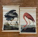 Wanddecoratie flamingo en reiger, Ophalen of Verzenden