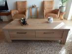 Mooie salontafel, 140x70 cm met 2 laden, 100 tot 150 cm, Zo goed als nieuw, Minder dan 50 cm, Rechthoekig