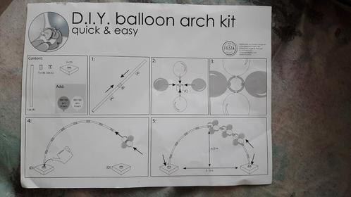 Ballonnenboog met linten en 347 ballonnen, Hobby en Vrije tijd, Feestartikelen, Zo goed als nieuw, Versiering, Verjaardag, Ophalen of Verzenden
