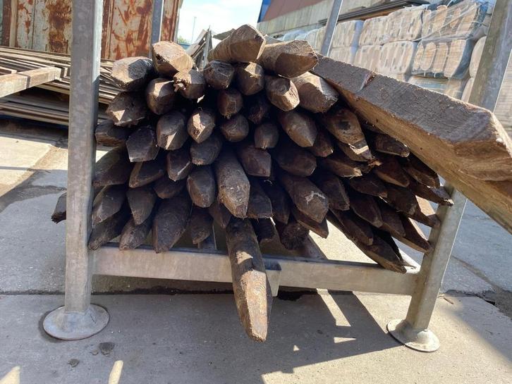 40 - Gecreosoteerde weidepalen, afzetpalen, Tuin en Terras, Palen, Balken en Planken, Gebruikt, Palen, Minder dan 180 cm, Hardhout