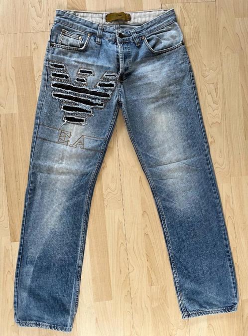 Armani jeans met opvallende design weergave, Kleding | Heren, Spijkerbroeken en Jeans, Gedragen, W33 - W34 (confectie 48/50), Blauw