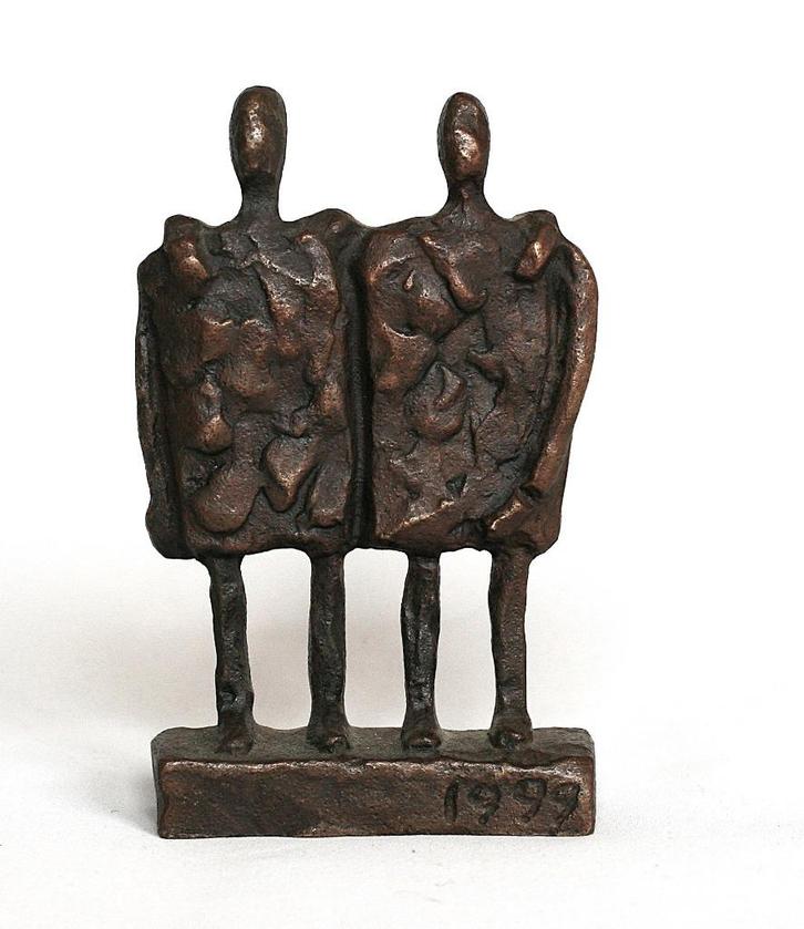 Bronzen beeldje Jos Gielen 1999 gesigneerd JG, Antiek en Kunst, Kunst | Beelden en Houtsnijwerken, Ophalen of Verzenden