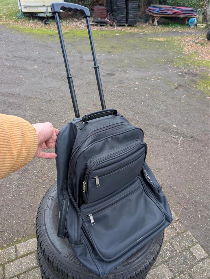 Handige Rugzak op Wieltjes / Trolley Rugtas, Sieraden, Tassen en Uiterlijk, Koffers, Hard kunststof, Minder dan 50 cm, Wieltjes