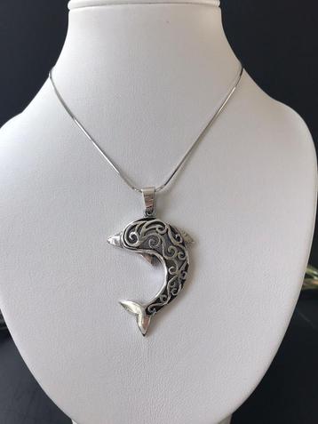 Dolfijn Ketting Hanger 925 Sterling Zilver  beschikbaar voor biedingen