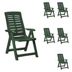 Tuinset Loungeset 6x Positie Stoelen Ligstoelen Groen, Ophalen of Verzenden, Nieuw