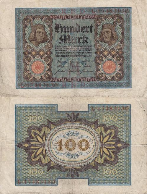 Duitsland 100 Mark 1920 P69b VG, Postzegels en Munten, Bankbiljetten | Europa | Niet-Eurobiljetten, Los biljet, Duitsland, Ophalen of Verzenden