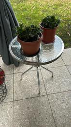 Tuin aluminium ronde tafel, Ophalen of Verzenden, Zo goed als nieuw