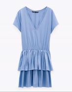 Nieuwe Zara jurk volant laagjes babyblauw maat 38, Kleding | Dames, Jurken, Ophalen of Verzenden, Nieuw