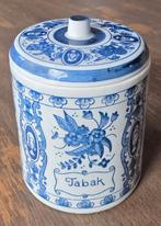 Delftsblauw handpainted tabakspot met deksel, Antiek en Kunst, Ophalen of Verzenden
