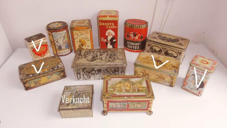 Trommeltjes, koek, snoep trommel, trommels antiek E, Antiek en Kunst, Curiosa en Brocante, Ophalen of Verzenden