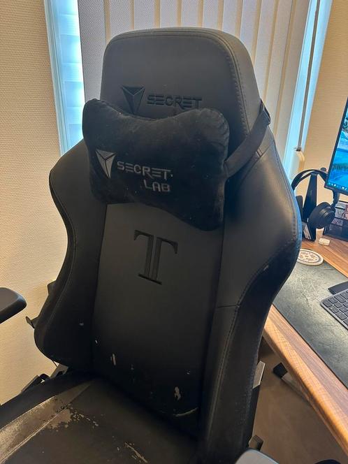 Secretlab TITAN 2020 te koop, Huis en Inrichting, Stoelen, Gebruikt, Eén, Leer, Zwart, Ophalen