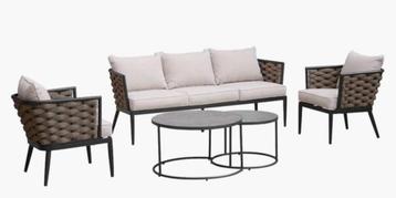 Feel Home - Luxe Brezza Loungeset met Duo Salontafel beschikbaar voor biedingen