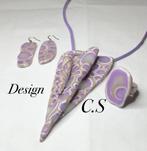 Ketting Uniek Design Klei, Ophalen of Verzenden, Nieuw, Paars