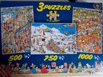 Jan van haasteren combidoos 500-750-1000st nr 80189, Ophalen of Verzenden, 500 t/m 1500 stukjes, Zo goed als nieuw, Legpuzzel