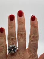 Z853 Prachtige zilveren ring heldere steen maat 17,75, Ophalen of Verzenden, X, Dame, Zilver