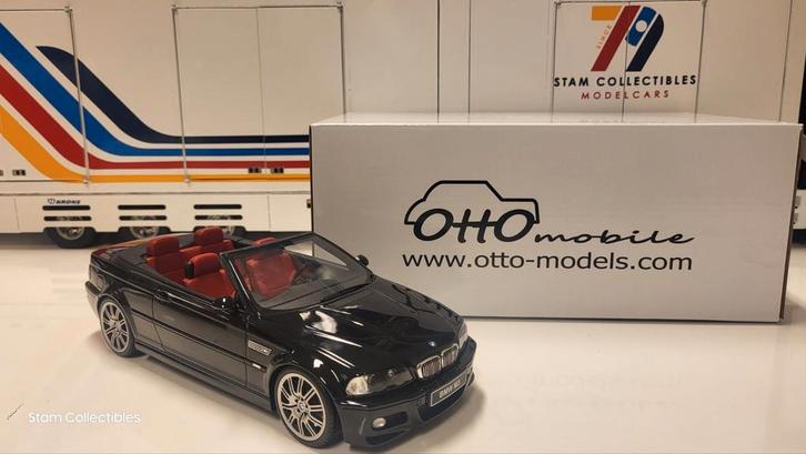 Otto Mobile BMW M3 E46 Convertible Black, Hobby en Vrije tijd, Modelauto's | 1:18, Zo goed als nieuw, Auto, OttOMobile, Ophalen of Verzenden