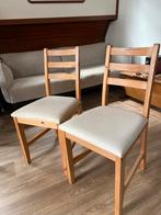 Gratis: 3 x Lerhamn stoel, Huis en Inrichting, Stoelen, Ophalen, Gebruikt, Hout, Drie