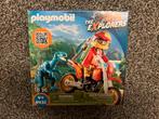 Playmobil Explorers - motorcrosser met dino raptor - 9431, Ophalen of Verzenden, Zo goed als nieuw, Complete set