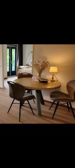 Eettafel rond mangohout, Huis en Inrichting, Tafels | Salontafels, Ophalen, Gebruikt, Rond, Minder dan 50 cm