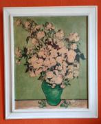 De afbeelding toont "Vaas met roze rozen" (ook bekend als "S, Ophalen, 50 tot 75 cm, 50 tot 75 cm, Print