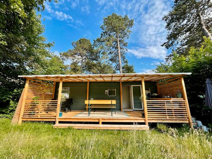 Houten Veranda met Buitenkeuken - 2.5x8.3m, Tuin en Terras, Overkappingen, Zo goed als nieuw, Veranda, Ophalen of Verzenden