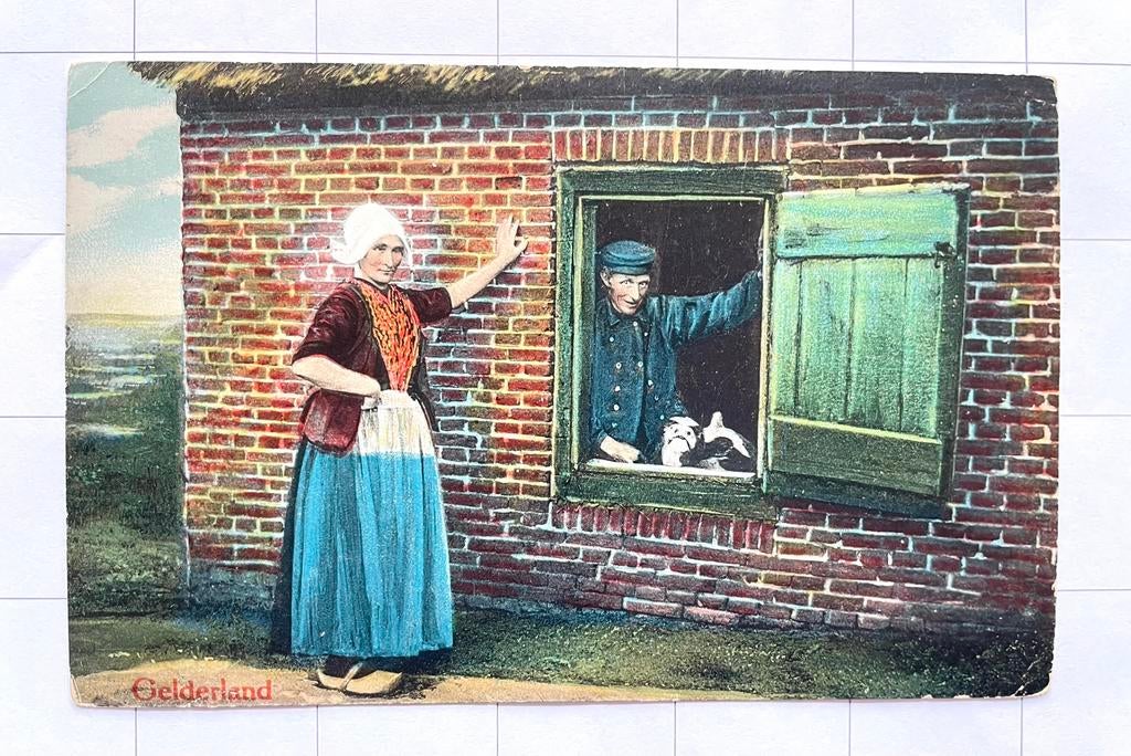 Deyhle nr 66 - Nunspeet man, vrouw en kalf, Ophalen of Verzenden, Voor 1920, Gelopen, Gelderland