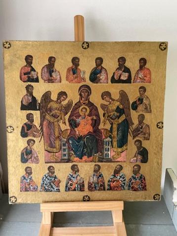Vintage collage Orthodoxe Icoon / iconen. O.a Maria met kind beschikbaar voor biedingen