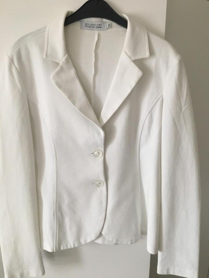 Studio Mo wit jasje maat L, Kleding | Dames, Jasjes, Kostuums en Pakken, Gedragen, Jasje, Maat 42/44 (L), Wit, Verzenden