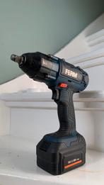 Ferm CDM1127 Accu Slagmoersleutel inc 4.0 Ah accu en lader, Gebruikt, Variabele snelheid, Verzenden, Overige typen