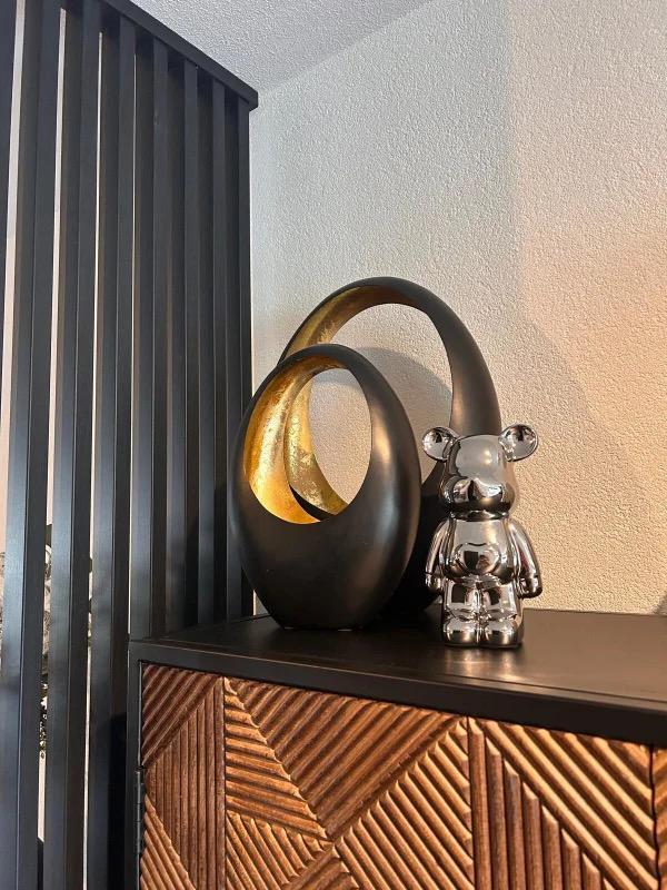 beeld beer zilver  spaarpot, Verzamelen, Beelden en Beeldjes, Nieuw, Dier, Ophalen of Verzenden