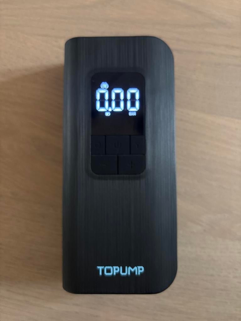 Topump automatische pomp voor fiets en/of auto, Ophalen of Verzenden, Drukmeter, Gebruikt