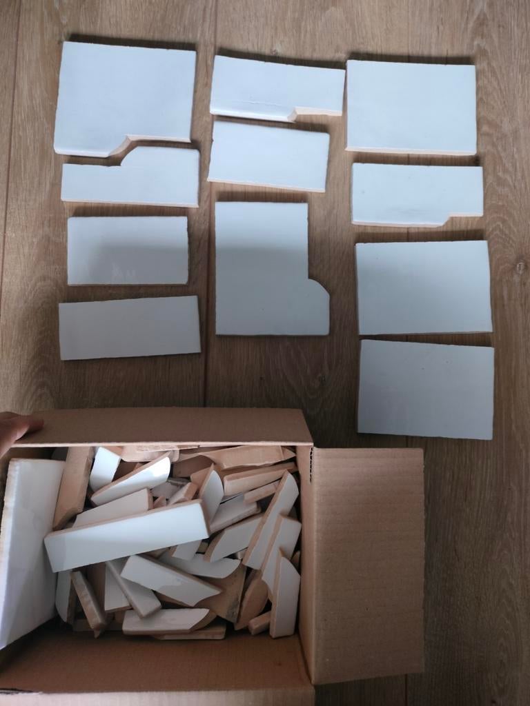 Mozaïek tegels restjes, witjes handvorm, Ophalen of Verzenden, Nieuw
