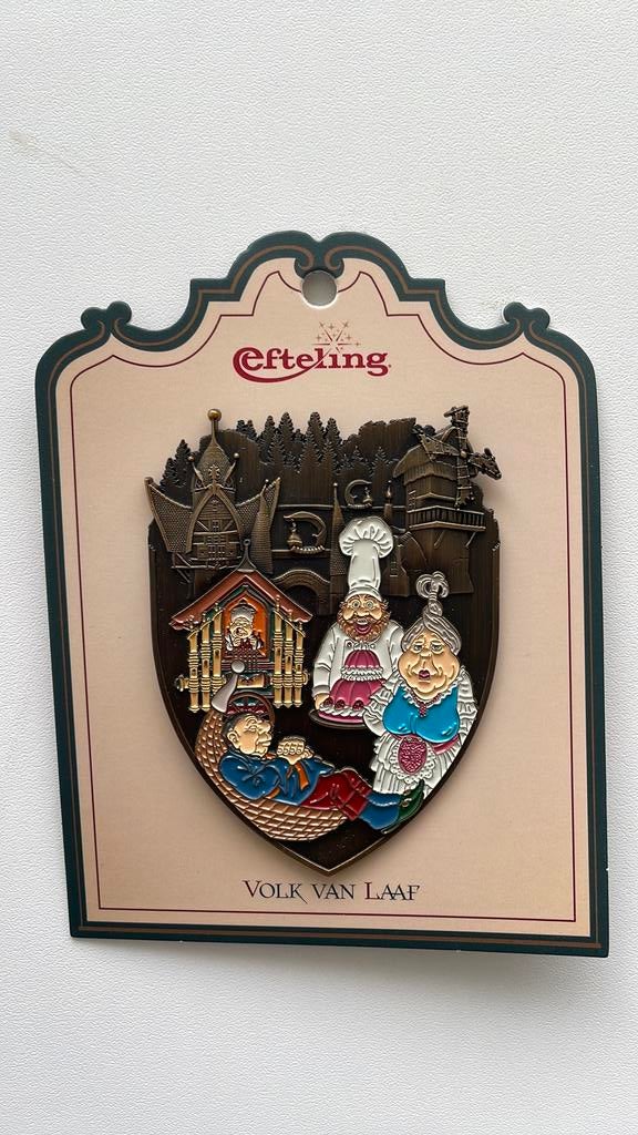 Efteling Reuzenpin Volk van Laaf op kaartje EPP 498, Ophalen of Verzenden, Nieuw, Button of Speldje